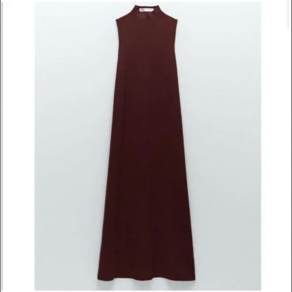Zara sleeveless mock neck dress